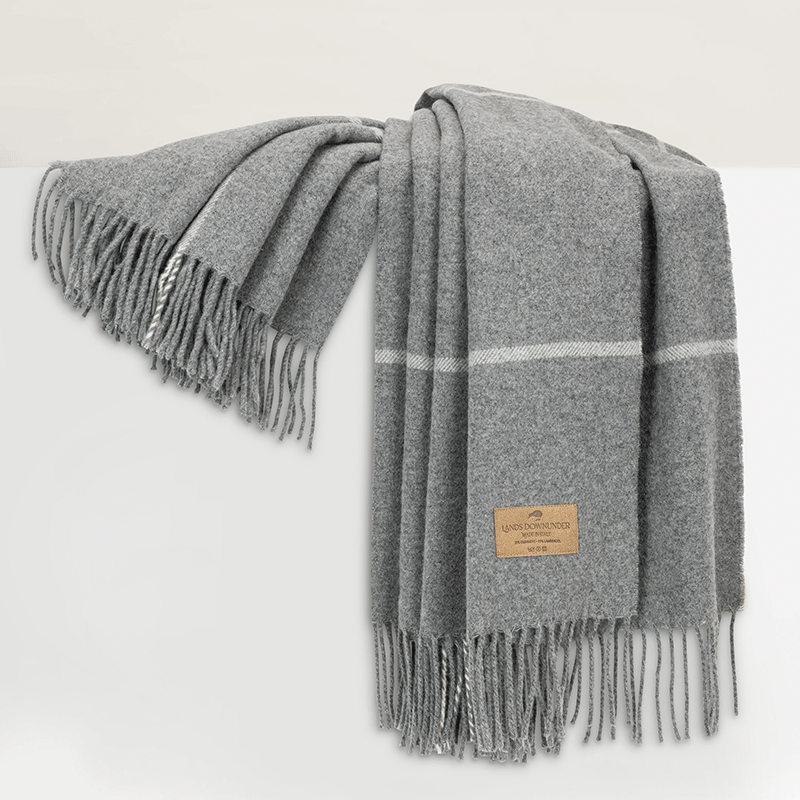 Windowpane Cashmere Blend Throw