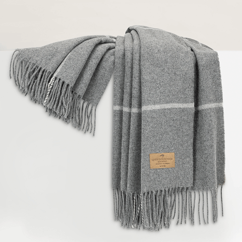 Windowpane Cashmere Blend Throw