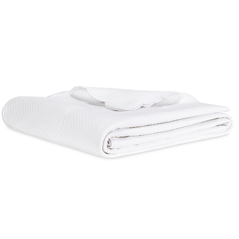 Scallop Lattice Cotton Coverlet