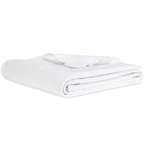 Scallop Lattice Cotton Coverlet
