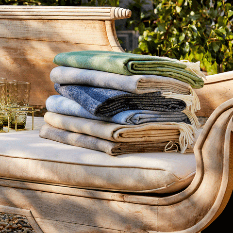 Montauk Stripe Herringbone Throw