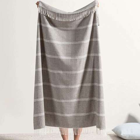Montauk Stripe Herringbone Throw