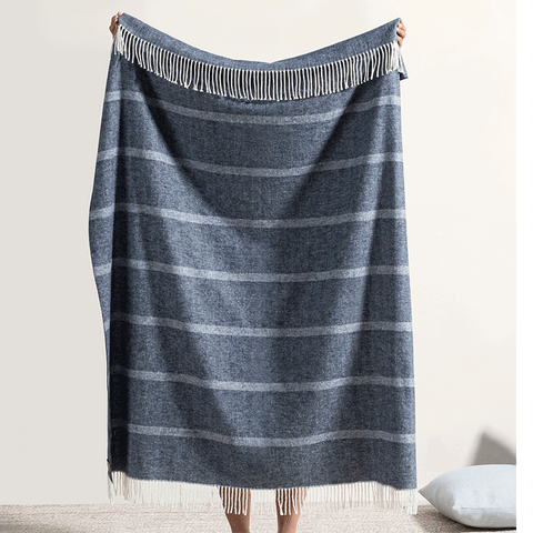 Montauk Stripe Herringbone Throw