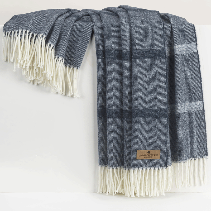Montauk Stripe Herringbone Throw