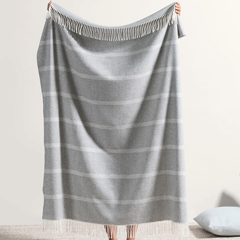 Montauk Stripe Herringbone Throw