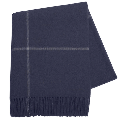 Windowpane Cashmere Blend Throw