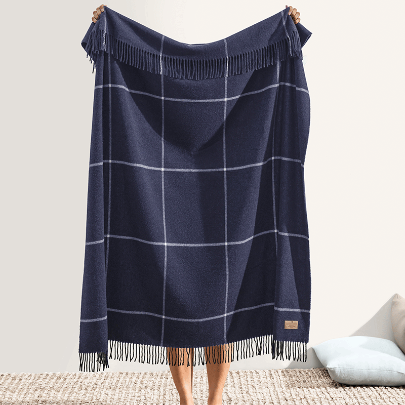 Windowpane Cashmere Blend Throw