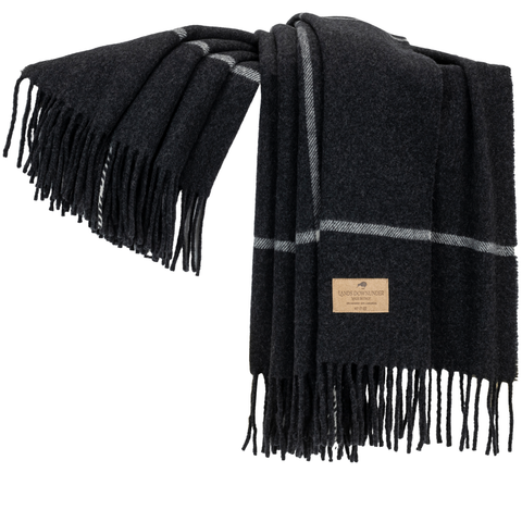 Windowpane Cashmere Blend Throw