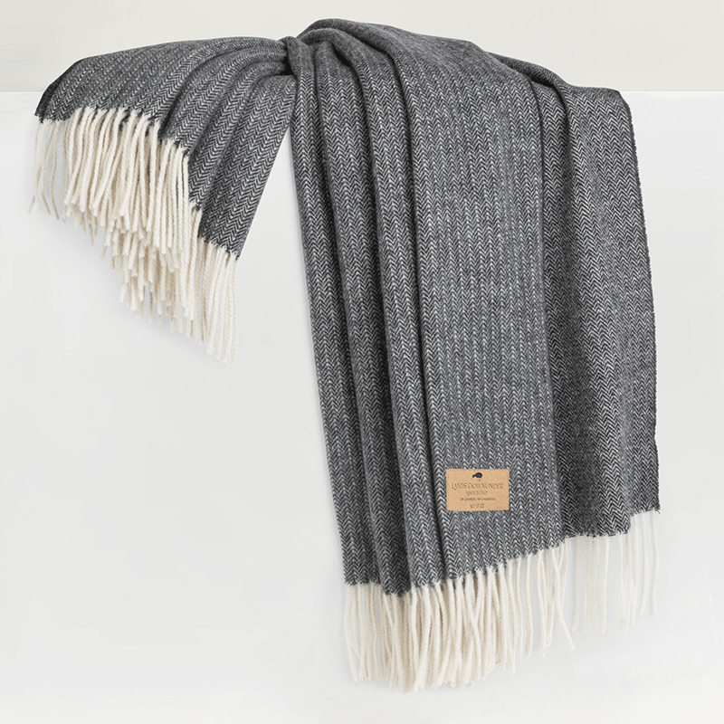 Pinstripe Cashmere Blend Throw