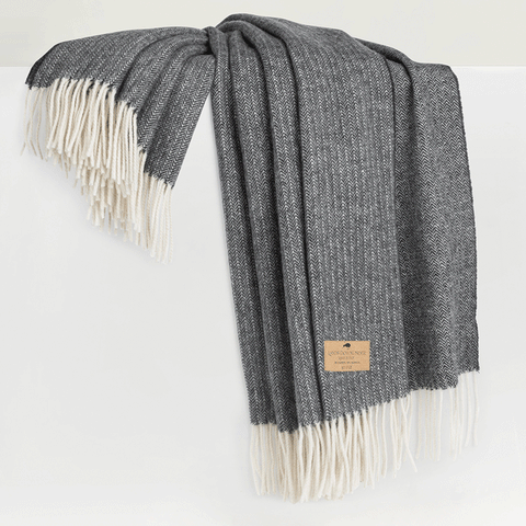 Pinstripe Cashmere Blend Throw