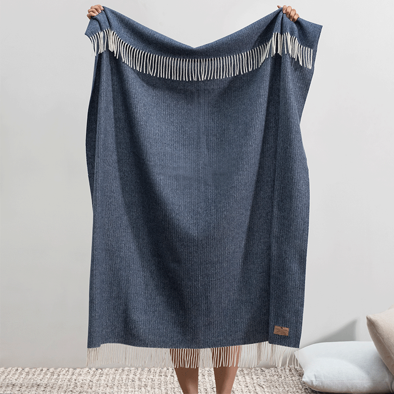 Pinstripe Cashmere Blend Throw