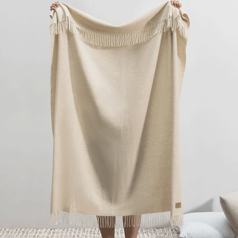 Pinstripe Cashmere Blend Throw