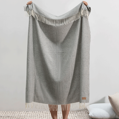 Pinstripe Cashmere Blend Throw