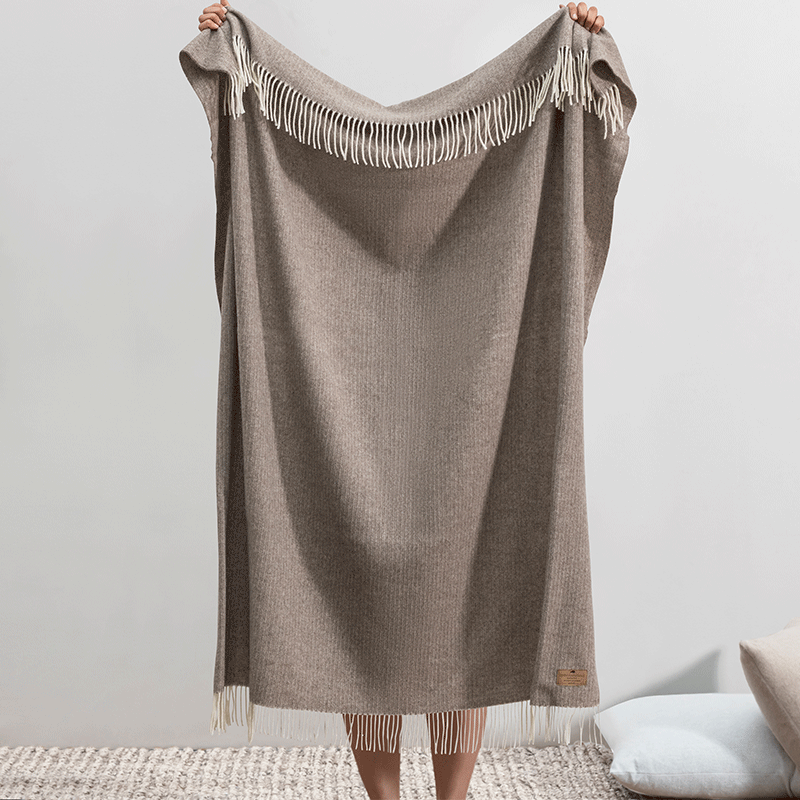 Pinstripe Cashmere Blend Throw