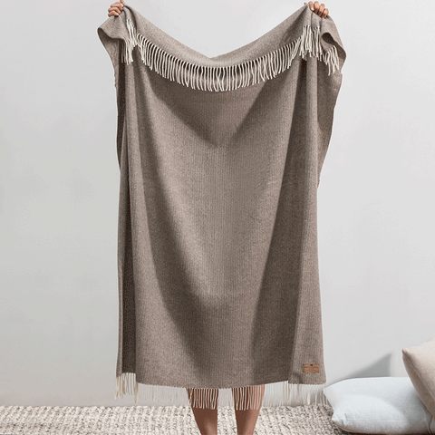 Pinstripe Cashmere Blend Throw