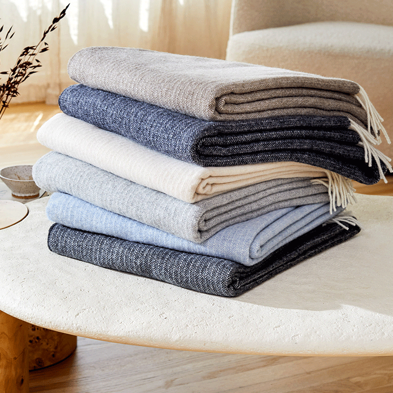 Pinstripe Cashmere Blend Throw