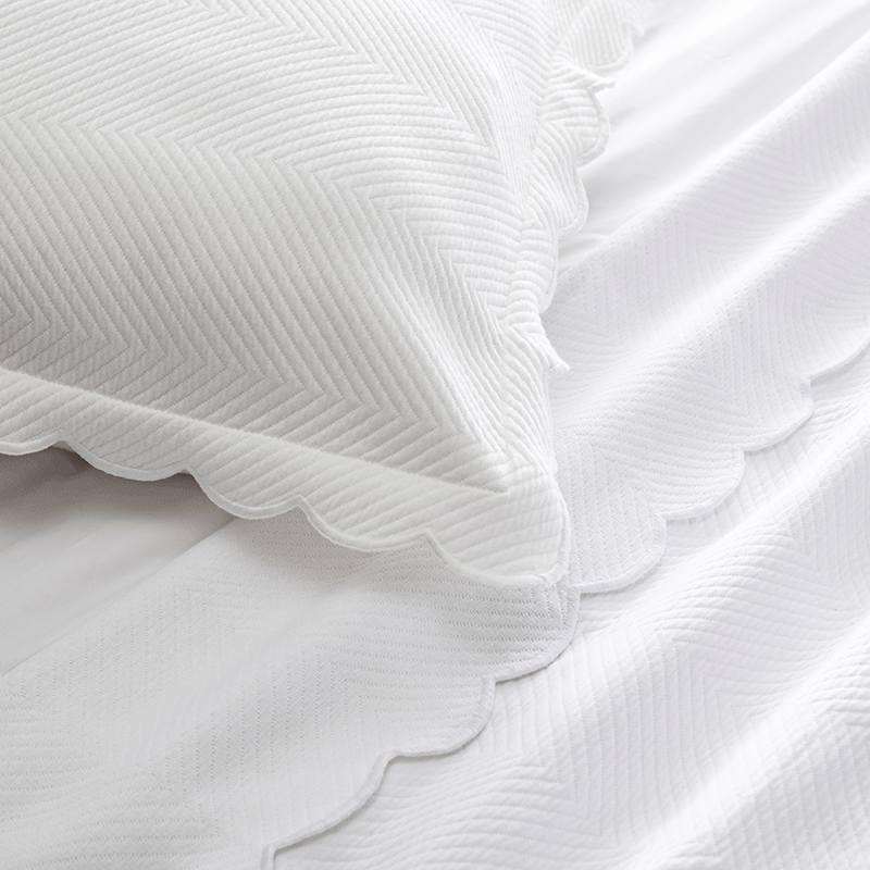 Scallop Lattice Cotton Coverlet