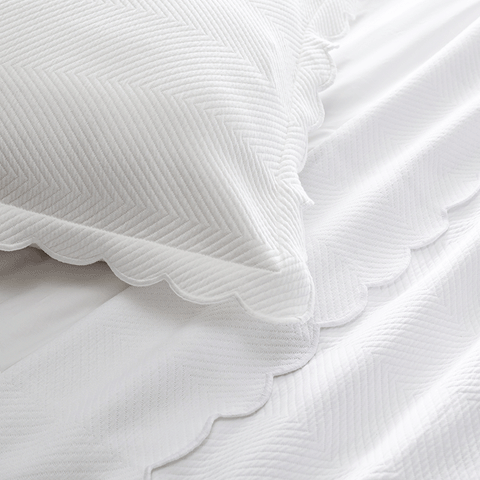 Scallop Lattice Cotton Coverlet