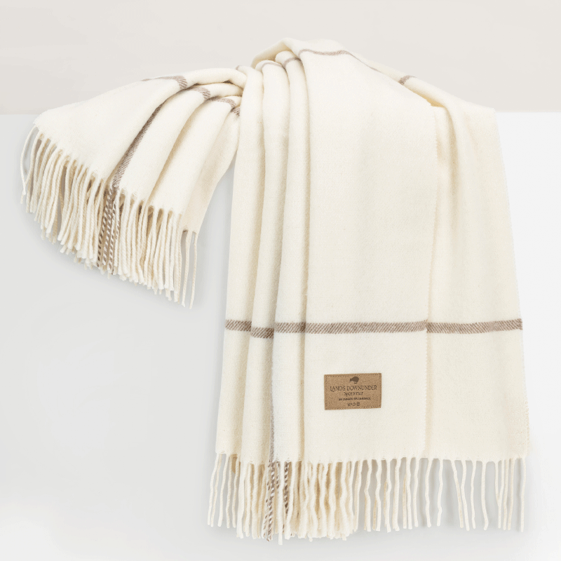 Windowpane Cashmere Blend Throw