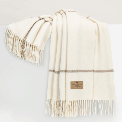 Windowpane Cashmere Blend Throw