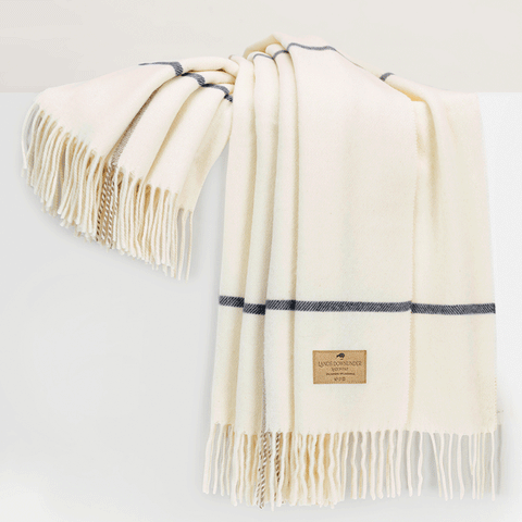 Windowpane Cashmere Blend Throw