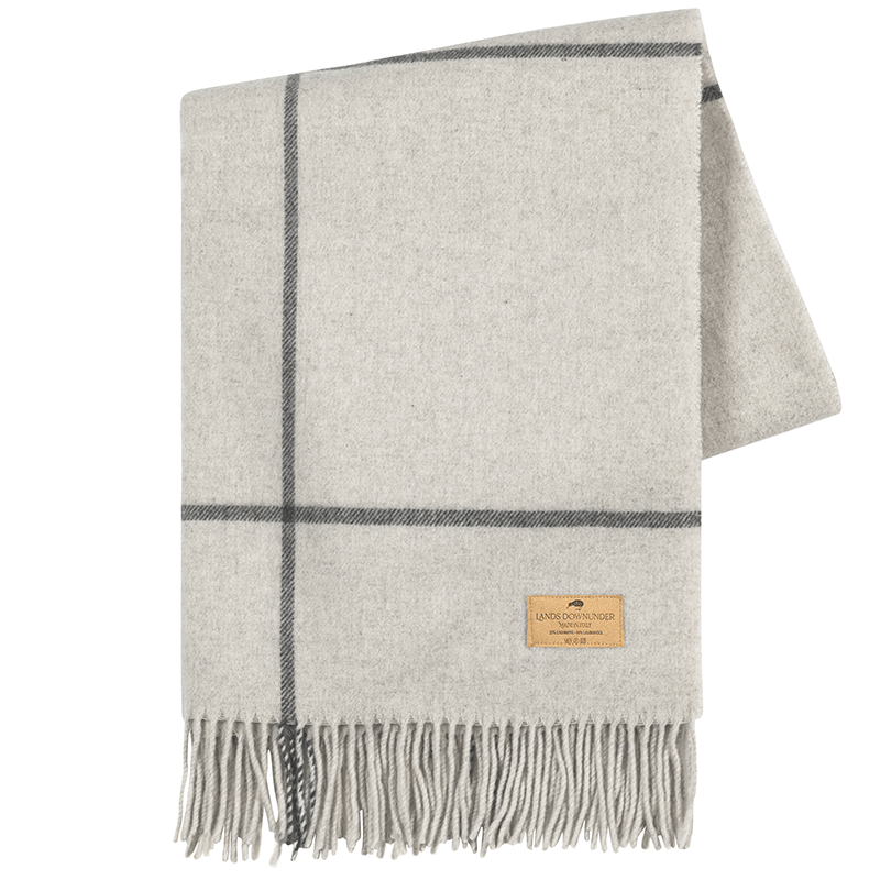 Windowpane Cashmere Blend Throw