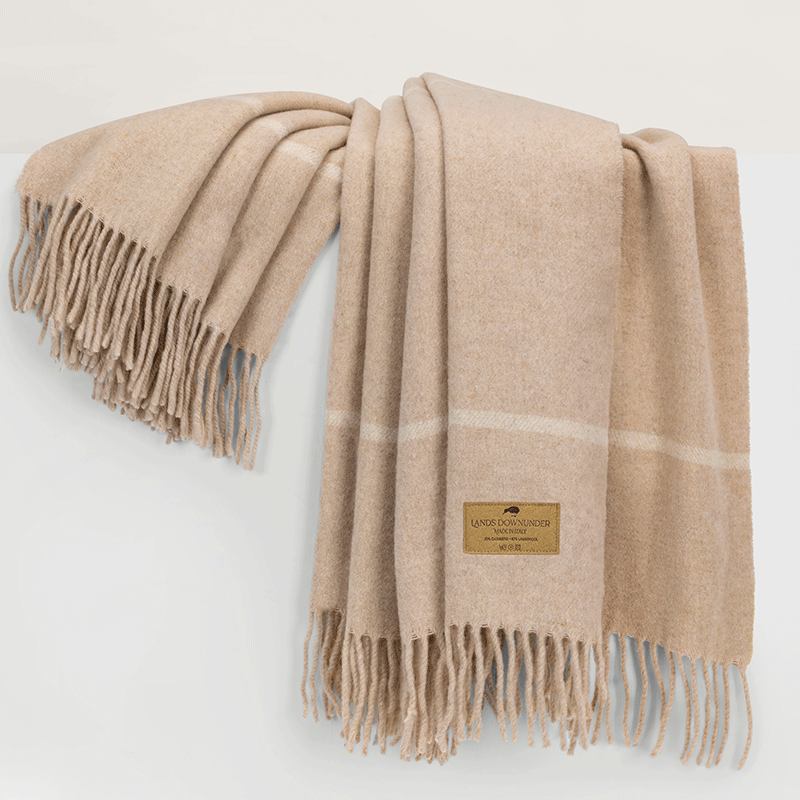 Windowpane Cashmere Blend Throw